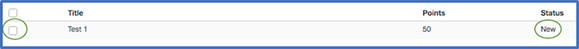 Gradebook Item Import Selection, new item