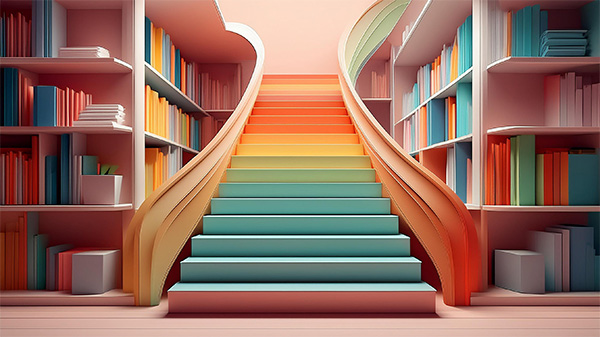 AI generated image of stairs