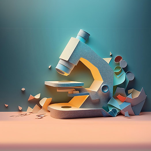 AI generated image of microscope