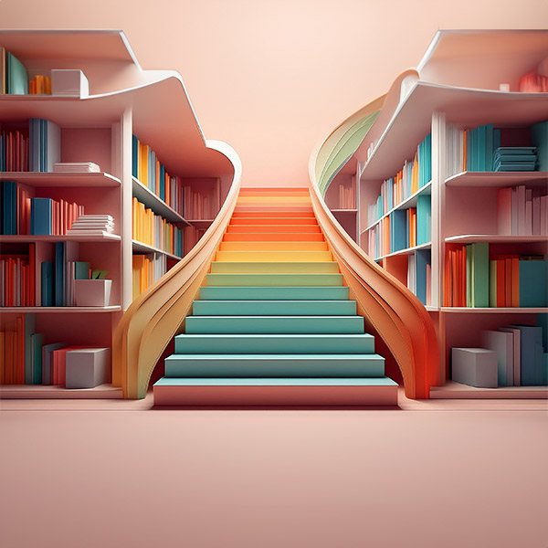 AI generated image of stairs