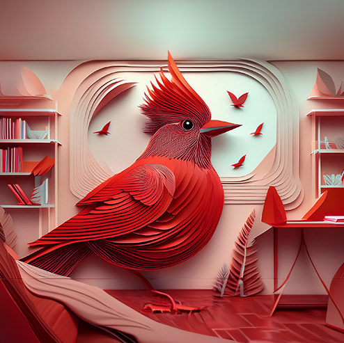 AI generative image of Redbird in classroom