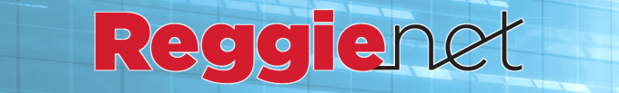ReggieNet logo over blue background