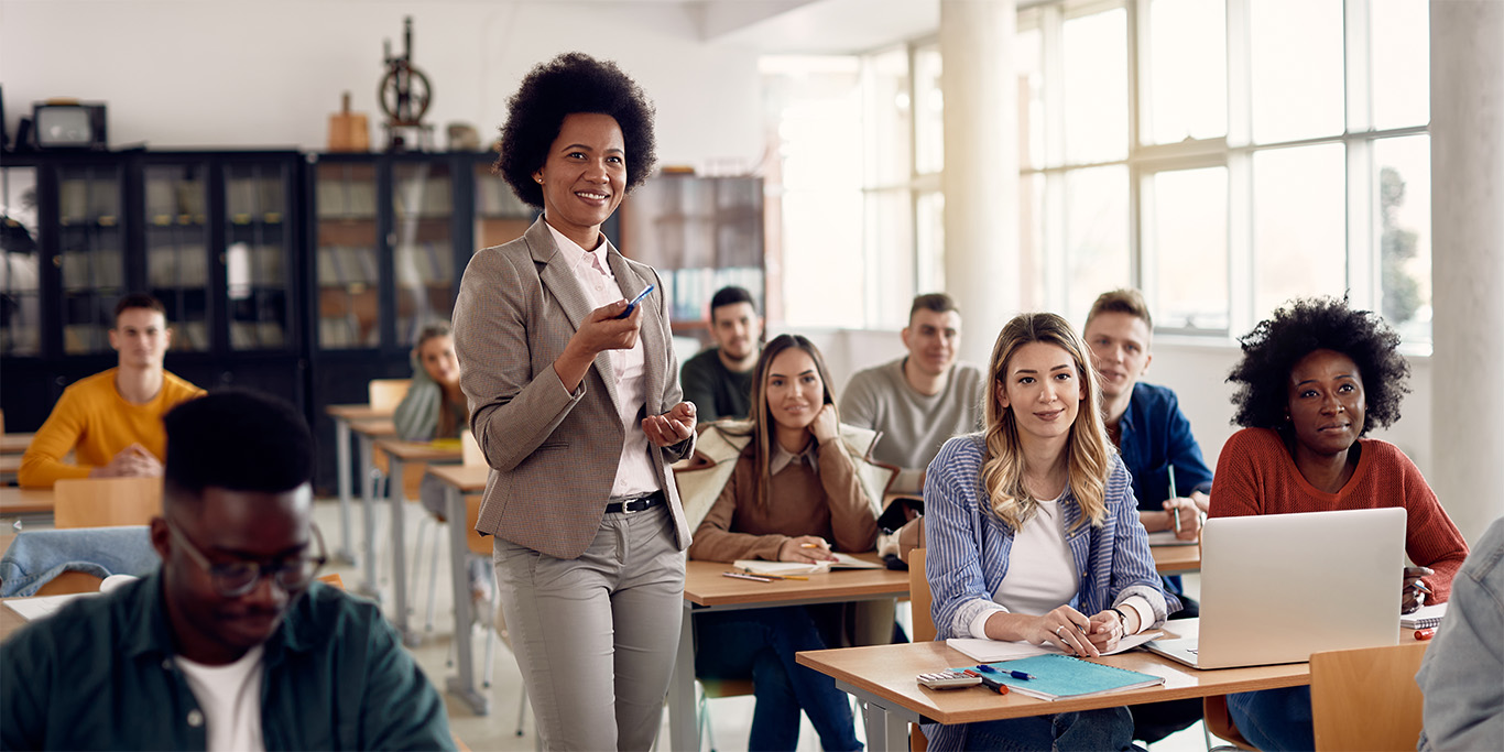 Students in a classroom