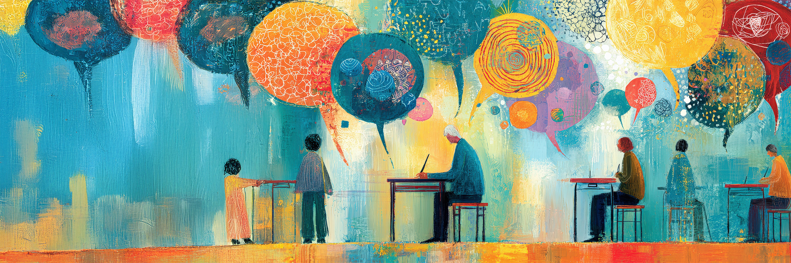 Illustration of people participating in a workshop