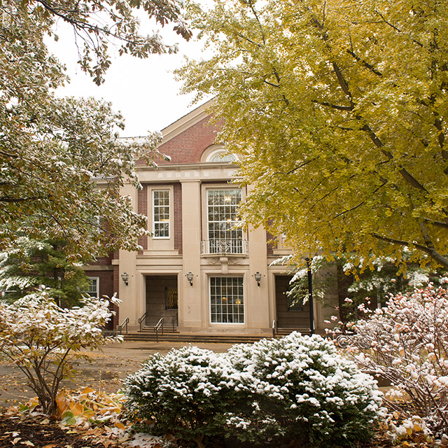 Clock in front of Williams Hall