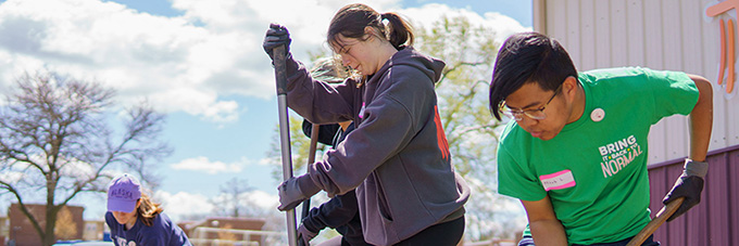 Volunteers working Bring It Back to Normal.