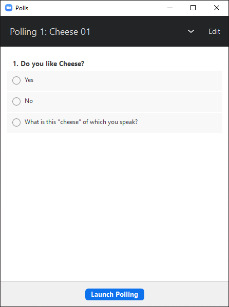 A sample Poll