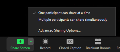 Share Screen button